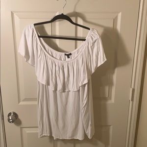 Flowy white OTS blouse